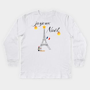 Joyeux Noel French Christmas Kids Long Sleeve T-Shirt